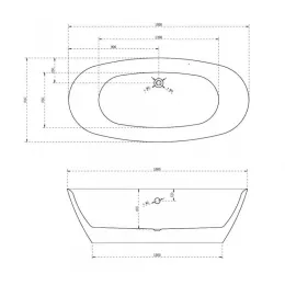 Ванна Abber Kristall 170x75 AT9703