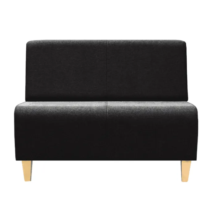 Диван Brioli Руди двухместный Черный